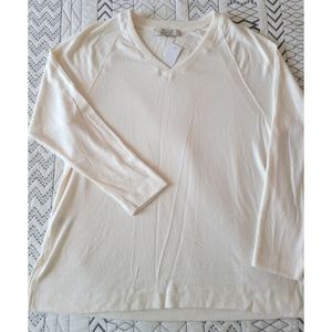 NWT Ann Taylor Loft Cream Soft Top large